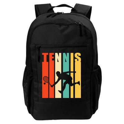 Tennis Player Gifts Retro Sunset Tennis Racquet & Ball Coach Backpack