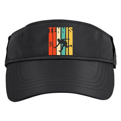 Tennis Player Gifts Retro Sunset Tennis Racquet & Ball Coach Adult Drive Performance Visor