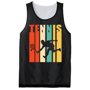 Tennis Player Gifts Retro Sunset Tennis Racquet & Ball Coach Mesh Reversible Basketball Jersey Tank