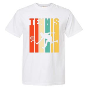 Tennis Player Gifts Retro Sunset Tennis Racquet & Ball Coach Garment-Dyed Heavyweight T-Shirt