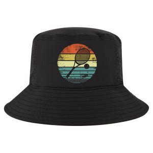 Tennis Player Gifts Retro Sunset Tennis Racquet Ball Coach Cool Comfort Performance Bucket Hat