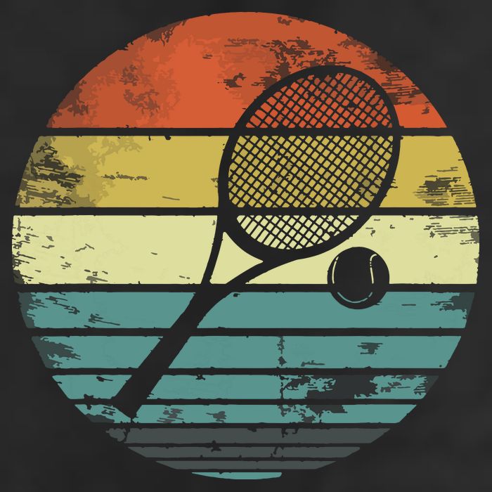 Tennis Player Gifts Retro Sunset Tennis Racquet Ball Coach Hat
