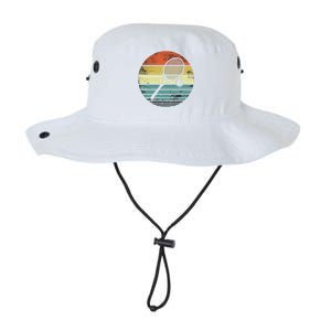 Tennis Player Gifts Retro Sunset Tennis Racquet Ball Coach Legacy Cool Fit Booney Bucket Hat