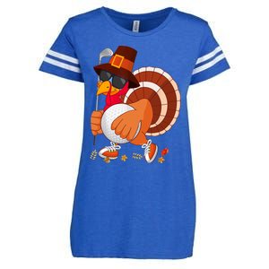 Turkey Playing Golf Thanksgiving Turkey Golf Enza Ladies Jersey Football T-Shirt