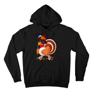 Turkey Playing Golf Thanksgiving Turkey Golf Hoodie