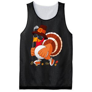 Turkey Playing Golf Thanksgiving Turkey Golf Mesh Reversible Basketball Jersey Tank