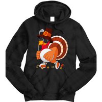 Turkey Playing Golf Thanksgiving Turkey Golf Tie Dye Hoodie