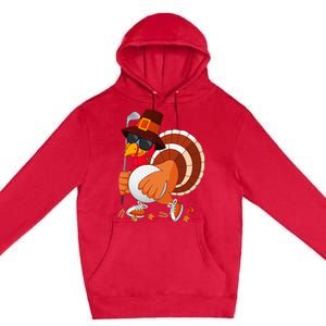 Turkey Playing Golf Thanksgiving Turkey Golf Premium Pullover Hoodie