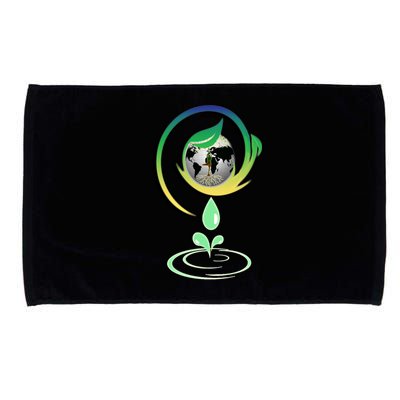 Tree Planting Graphic World Save Our Environt And Planet Gift Microfiber Hand Towel