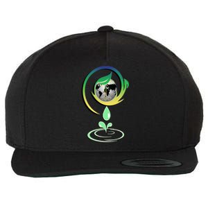 Tree Planting Graphic World Save Our Environt And Planet Gift Wool Snapback Cap