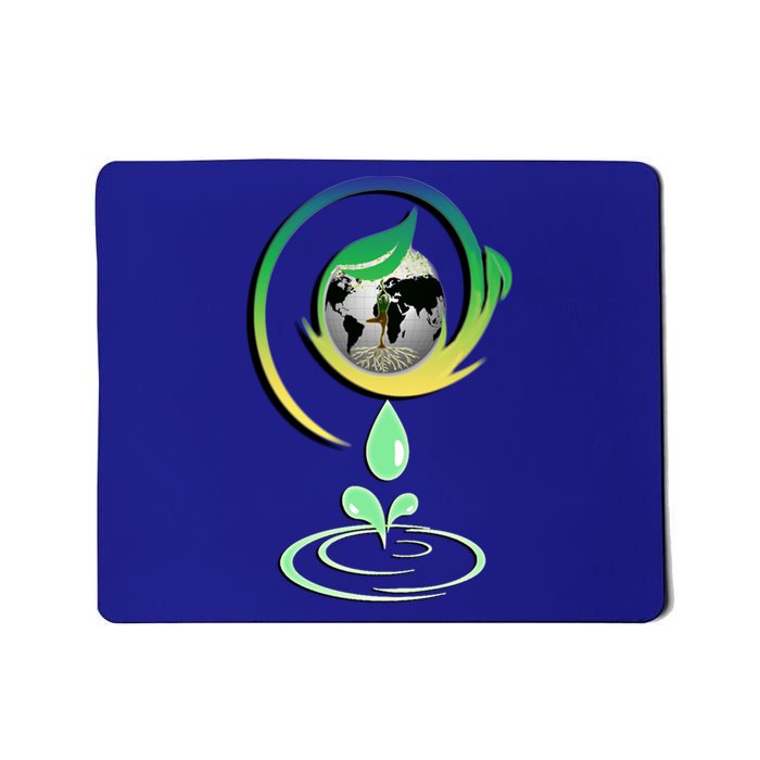 Tree Planting Graphic World Save Our Environt And Planet Gift Mousepad