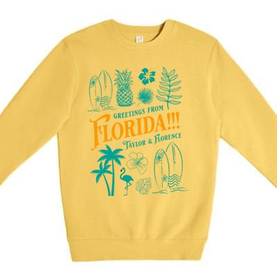 Tortured Poets Greetings From Florida Ttpd Premium Crewneck Sweatshirt