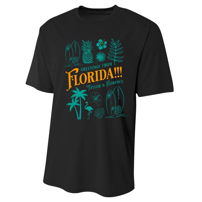 Tortured Poets Greetings From Florida Ttpd Performance Sprint T-Shirt