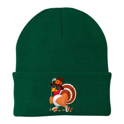 Turkey Playing Golf Thanksgiving Turkey Golf Knit Cap Winter Beanie