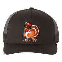 Turkey Playing Golf Thanksgiving Turkey Golf Yupoong Adult 5-Panel Trucker Hat