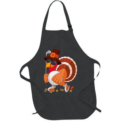Turkey Playing Golf Thanksgiving Turkey Golf Apron