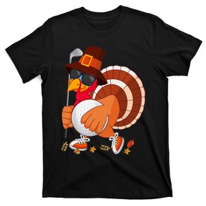 Turkey Playing Golf Thanksgiving Turkey Golf T-Shirt