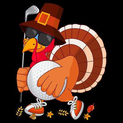 Turkey Playing Golf Thanksgiving Turkey Golf T-Shirt