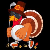 Turkey Playing Golf Thanksgiving Turkey Golf Impact Tech Backpack