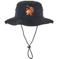 Turkey Playing Golf Thanksgiving Turkey Golf Legacy Cool Fit Booney Bucket Hat