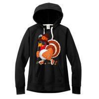 Turkey Playing Golf Thanksgiving Turkey Golf Women's Fleece Hoodie