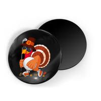 Turkey Playing Golf Thanksgiving Turkey Golf Magnet