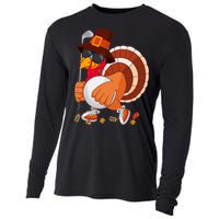 Turkey Playing Golf Thanksgiving Turkey Golf Cooling Performance Long Sleeve Crew