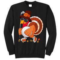 Turkey Playing Golf Thanksgiving Turkey Golf Tall Sweatshirt