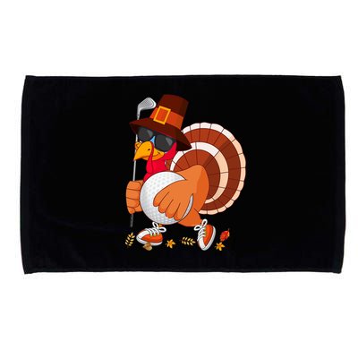 Turkey Playing Golf Thanksgiving Turkey Golf Microfiber Hand Towel