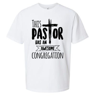 This Pastor Has An Awesome Congregation Priest Gift Sueded Cloud Jersey T-Shirt