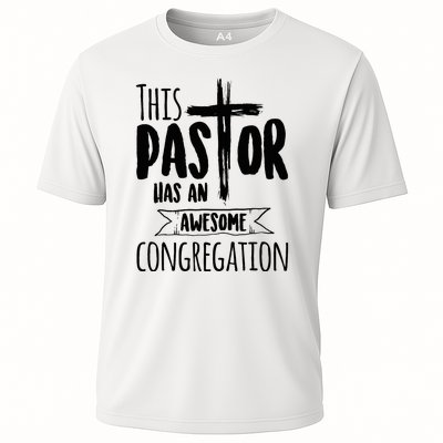 This Pastor Has An Awesome Congregation Priest Gift Cooling Performance Crew T-Shirt