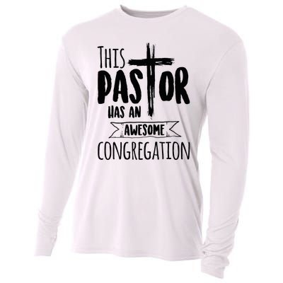 This Pastor Has An Awesome Congregation Priest Gift Cooling Performance Long Sleeve Crew