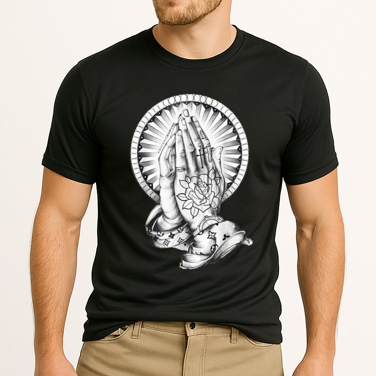 Tattoo Praying Hands Performance Shirt