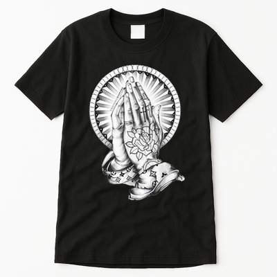 Tattoo Praying Hands Tall T-Shirt
