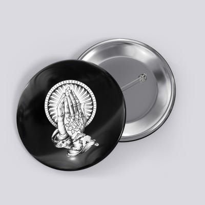 Tattoo Praying Hands Button
