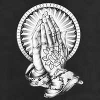 Tattoo Praying Hands Adult Drive Performance Visor