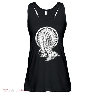 Tattoo Praying Hands Ladies Essential Flowy Tank