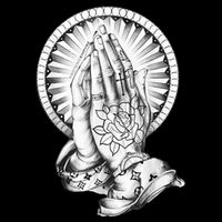 Tattoo Praying Hands 16 in Basic Backpack