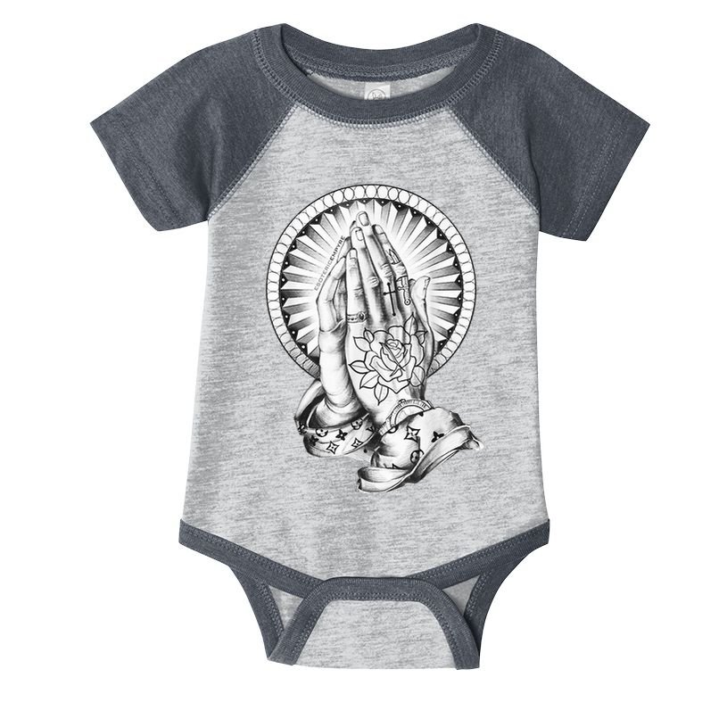Tattoo Praying Hands Infant Baby Jersey Bodysuit