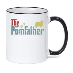 The Pomfather Happy FatherS Day Pomeranian Lover 11oz Black Color Changing Mug