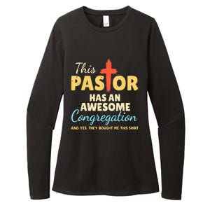 This Pastor Has An Awesome Congregation Preacher Womens CVC Long Sleeve Shirt