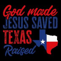 Texas Pride Home God Made Jesus Saved Texas Raised Stripe Pom Pom Beanie