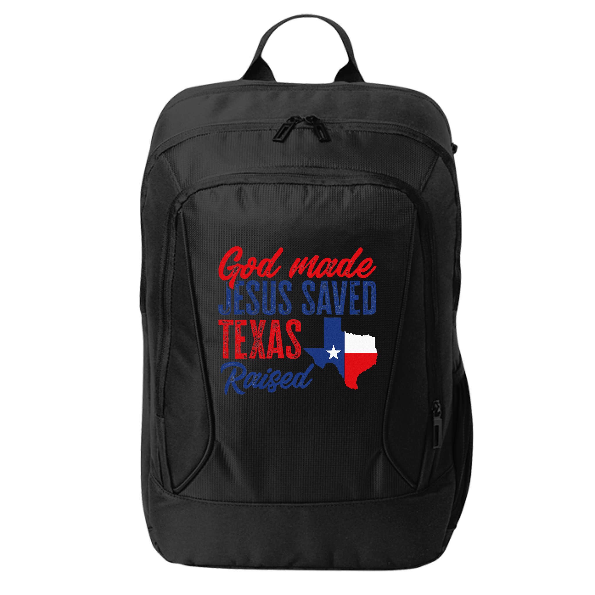 Texas Pride Home God Made Jesus Saved Texas Raised City Backpack