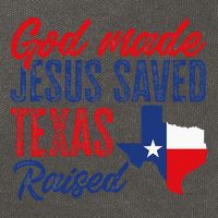 Texas Pride Home God Made Jesus Saved Texas Raised Cotton Canvas Backpack