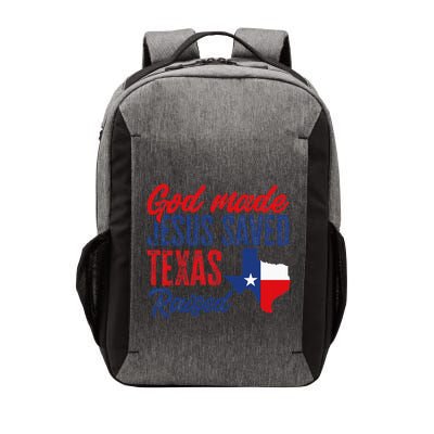 Texas Pride Home God Made Jesus Saved Texas Raised Vector Backpack