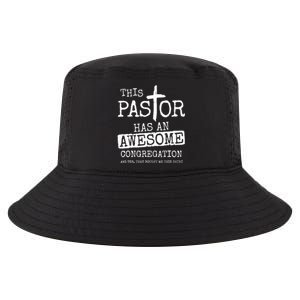 This Pastor Has An Awesome Congregation Jesus Cool Comfort Performance Bucket Hat