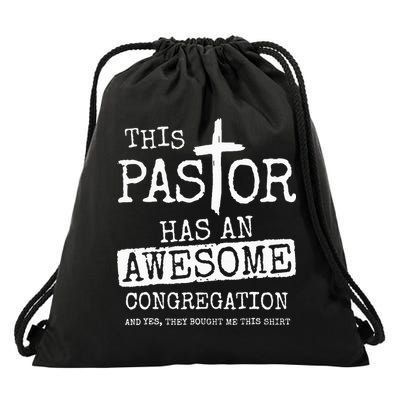 This Pastor Has An Awesome Congregation Jesus Drawstring Bag