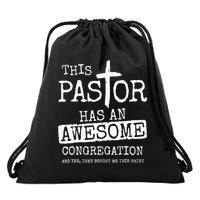 This Pastor Has An Awesome Congregation Jesus Drawstring Bag