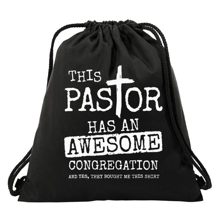 This Pastor Has An Awesome Congregation Jesus Drawstring Bag