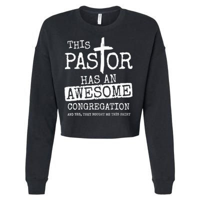 This Pastor Has An Awesome Congregation Jesus Cropped Pullover Crew